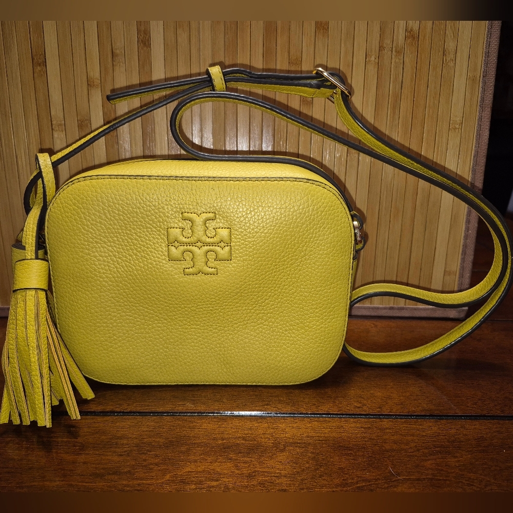 Tory Burch Yellow Thea Camera Purse